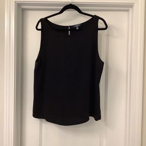 Polo sleeveless black open back top size 12